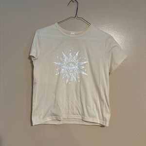 SHEIN Beige Sunburst Tee